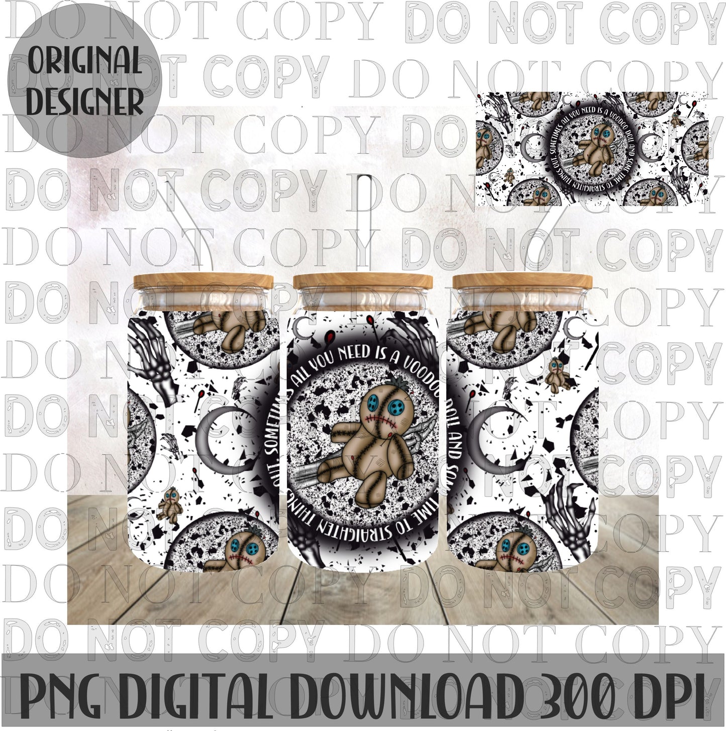 Voodoo And Time 16oz Wrap PNG