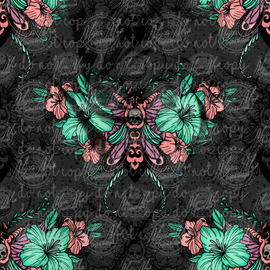 Death Moth Seamless PNG