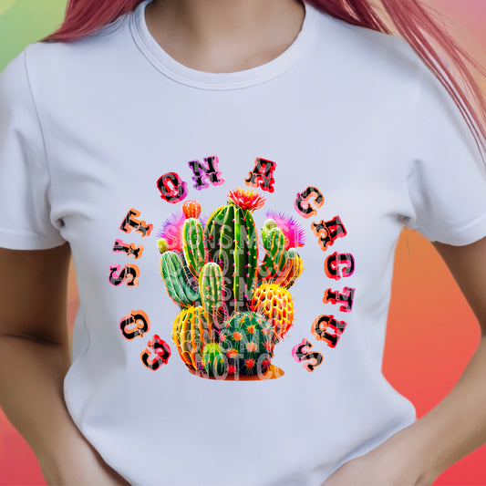 Go Sit On A Cactus PNG