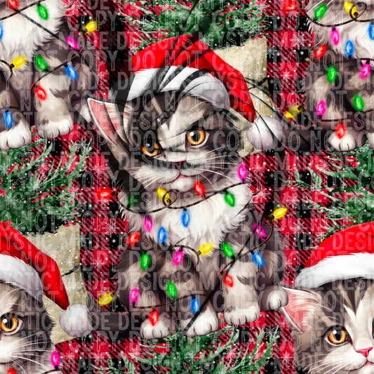 Christmas Cat Seamless