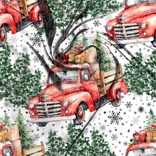 Christmas Truck Seamless