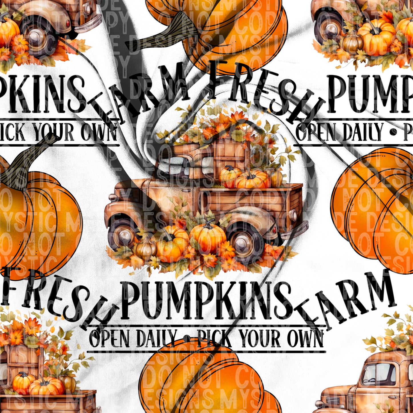 Farm Fresh Pumpkins TRANSPARENT Seamless