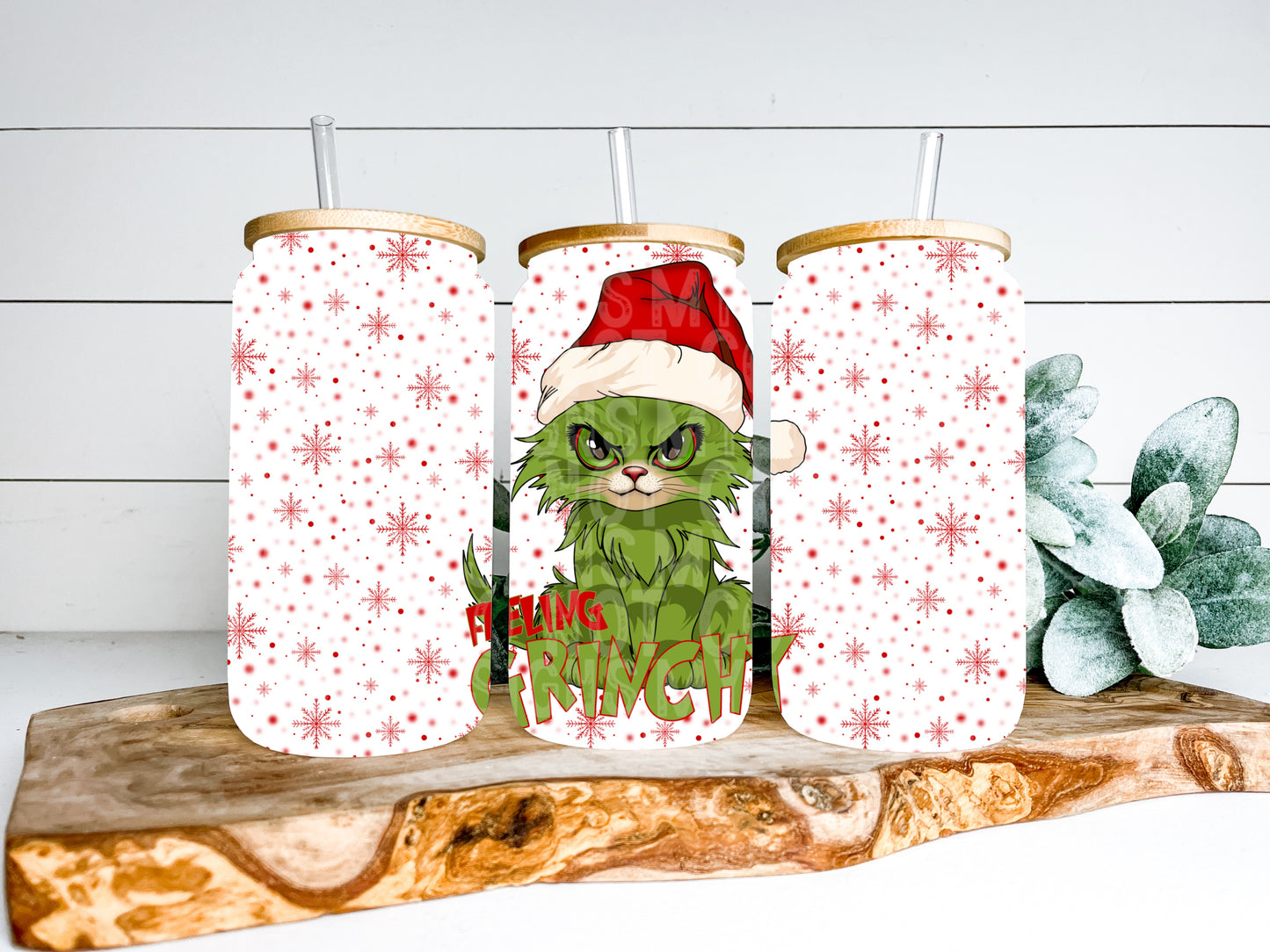 Feeling Grinchy TRANSPARENT 16oz Wrap