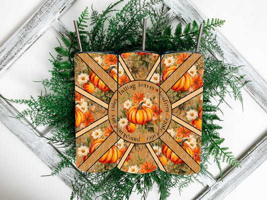 Fall Pumpkin Geometric Wrap PNG