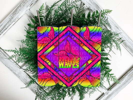 Make Waves Geometric Tumbler Wrap