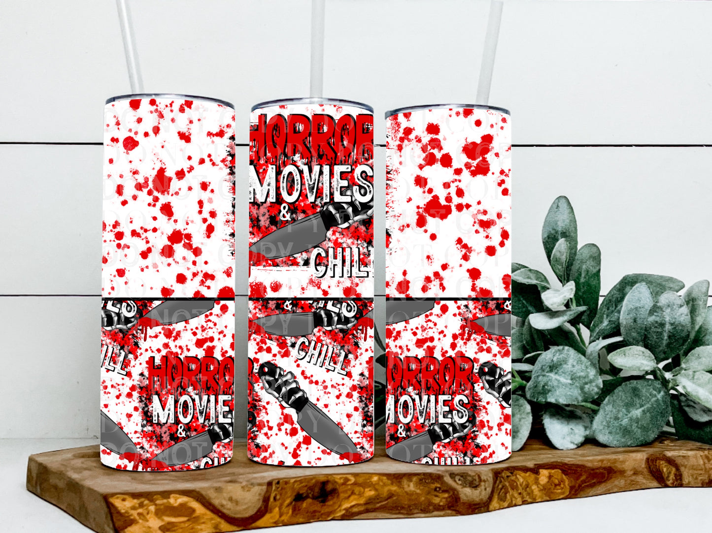 Horror Movies And Chill Tumbler Wrap