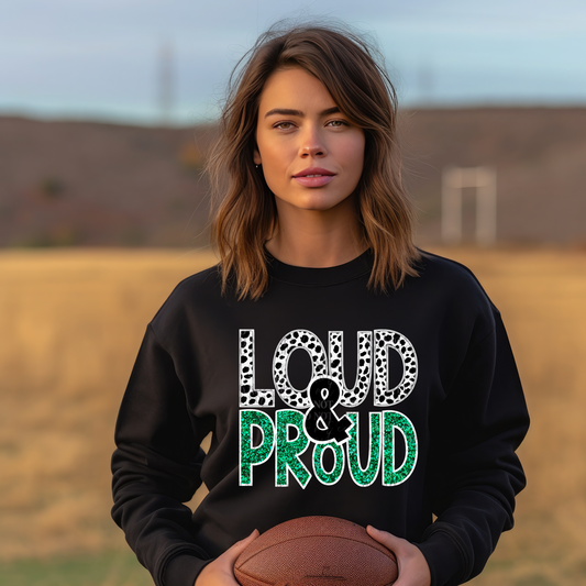 Loud & Proud Kelly Green White PNG