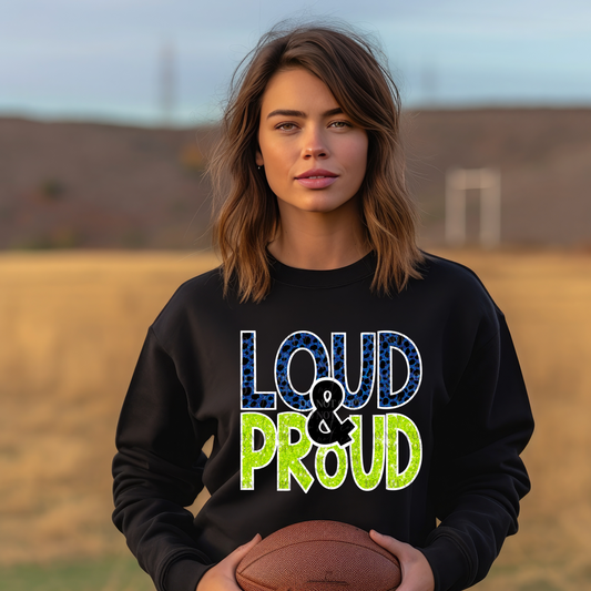 Loud & Proud Navy Lime Green PNG