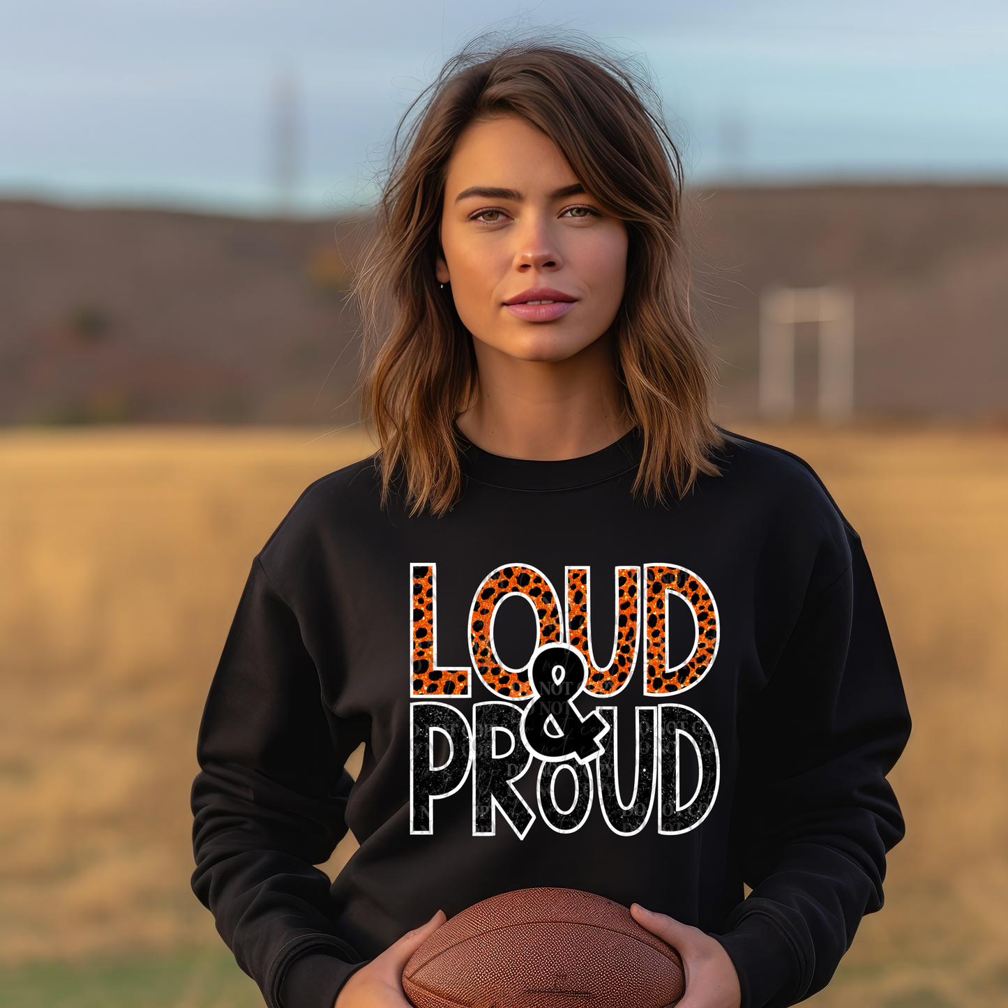 Loud & Proud Orange Black PNG