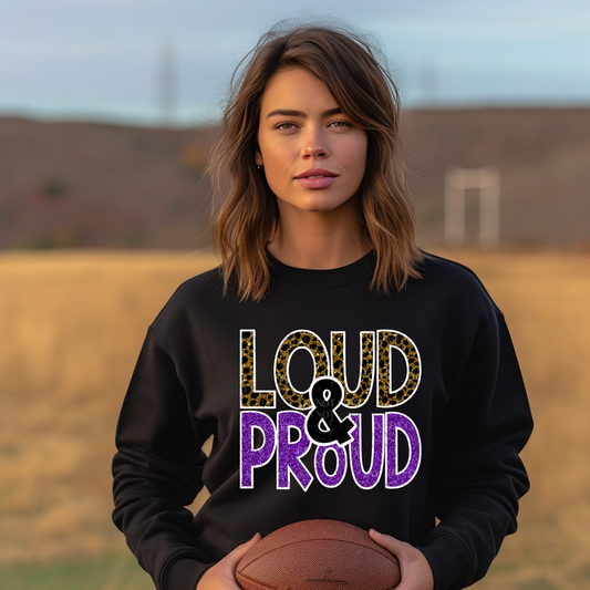 Loud & Proud Purple Gold PNG