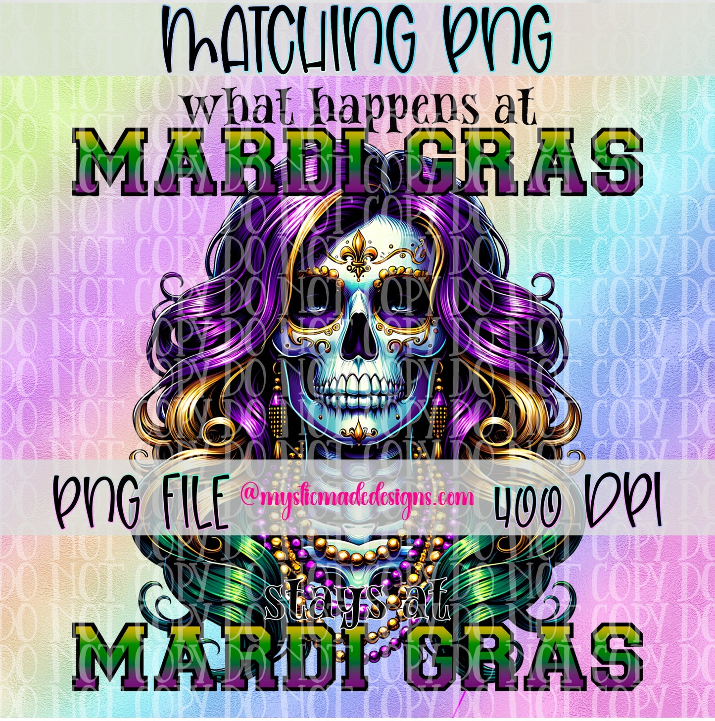 What Happens At Mardi Gras Stays At Mardi Gras TRANSPARENT 16oz Wrap