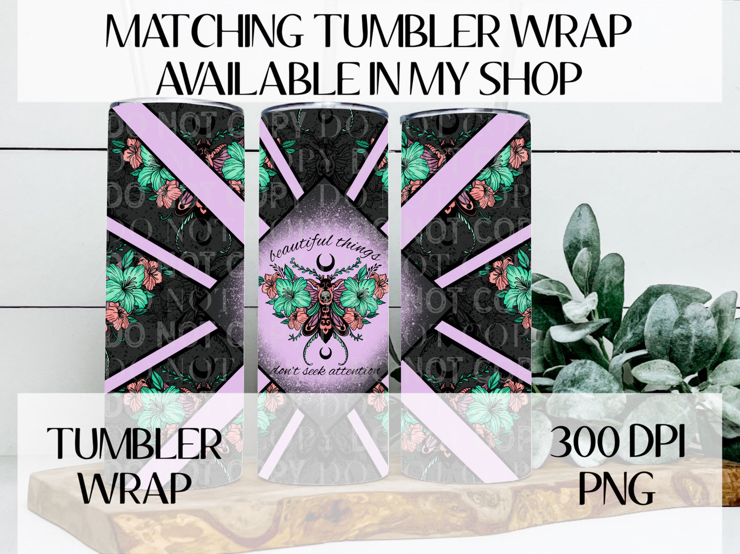 Beautiful Things Purple Teal Wrap PNG