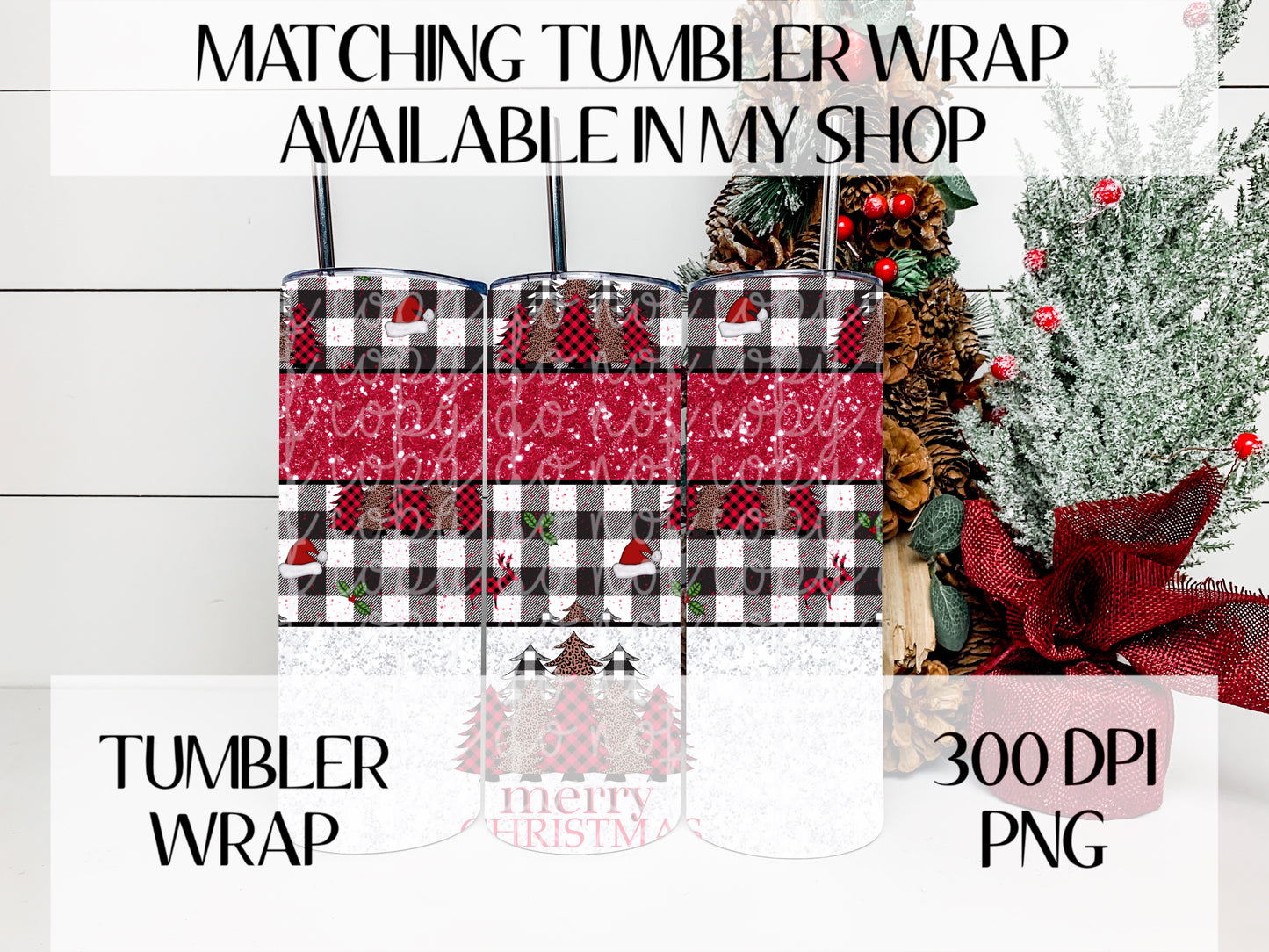 Merry Christmas Geometric Wrap