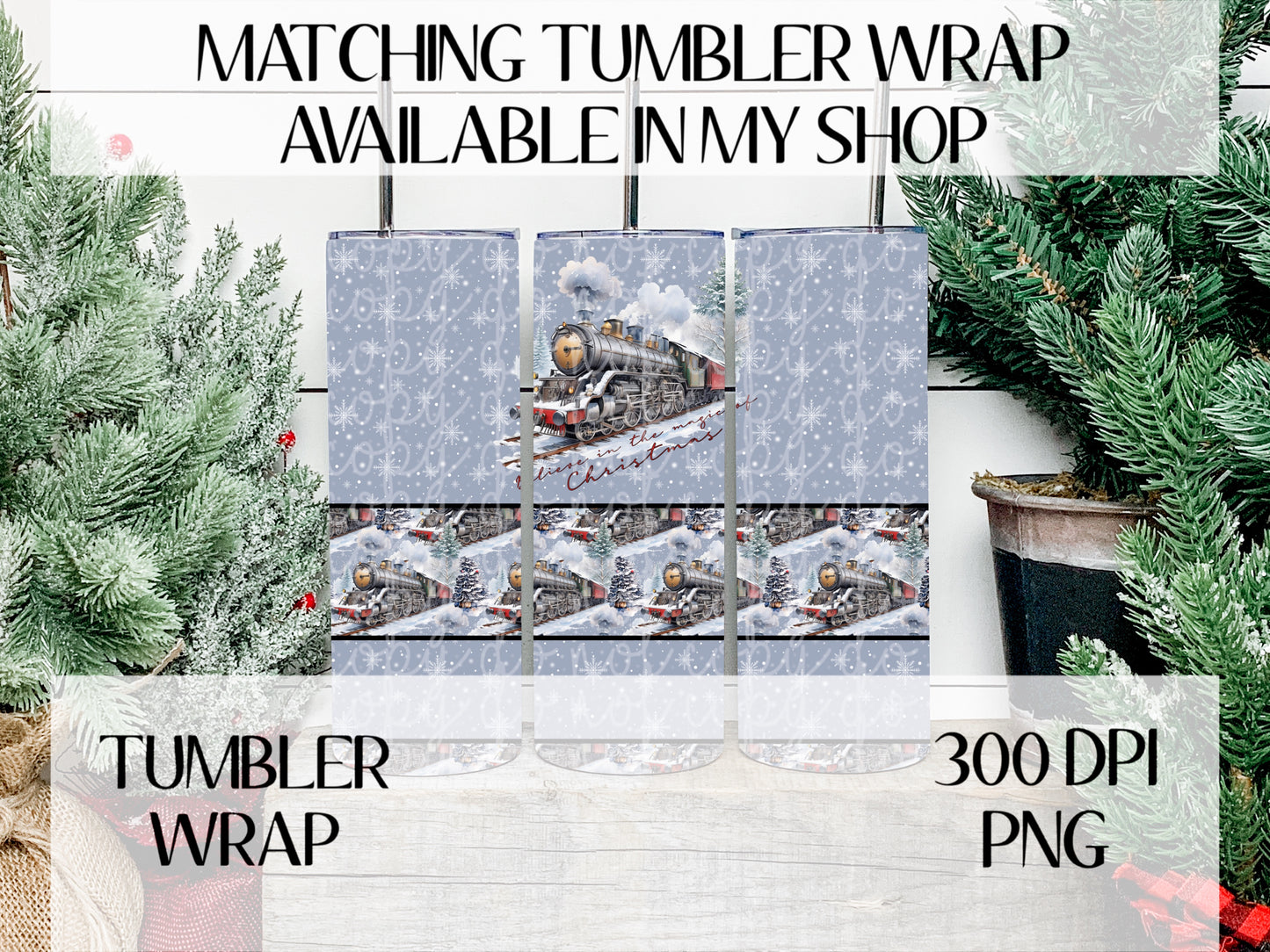 Believe In The Magic Of Christmas Geometric Wrap