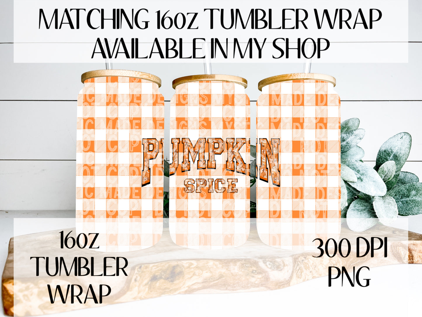 Pumpkin Spice Khaki Plaid TRANSPARENT Seamless