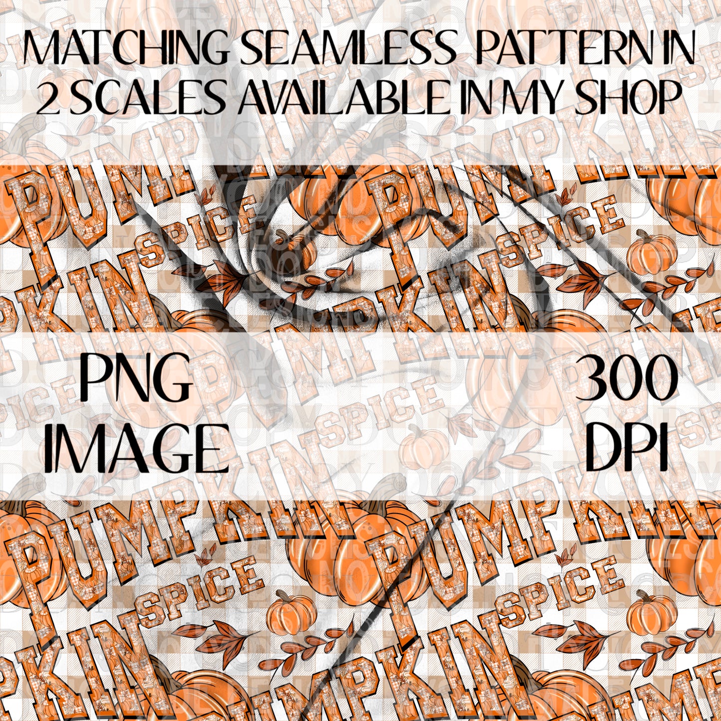 Pumpkin Spice Front & Sleeves PNG