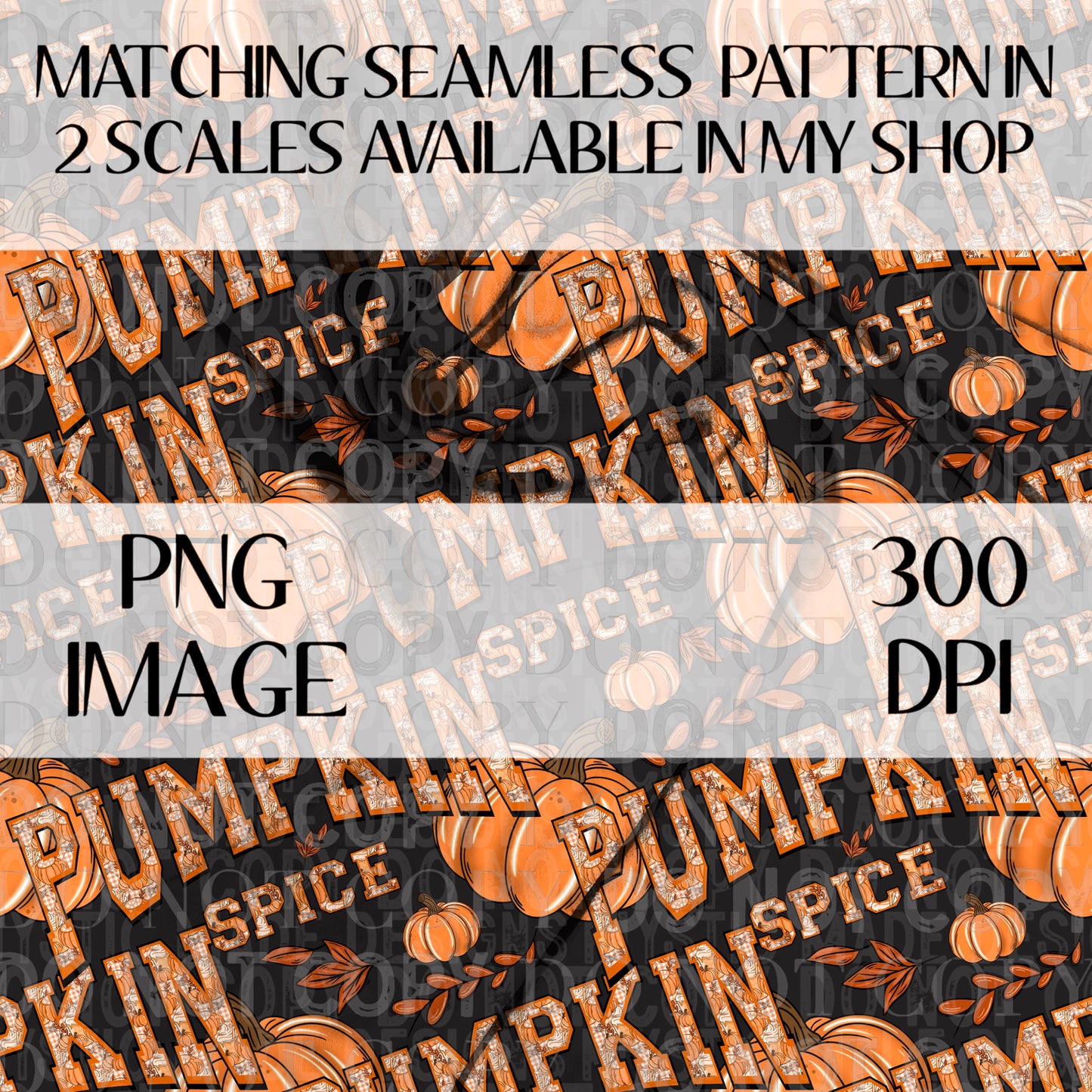 Pumpkin Spice Orange Plaid TRANSPARENT Seamless