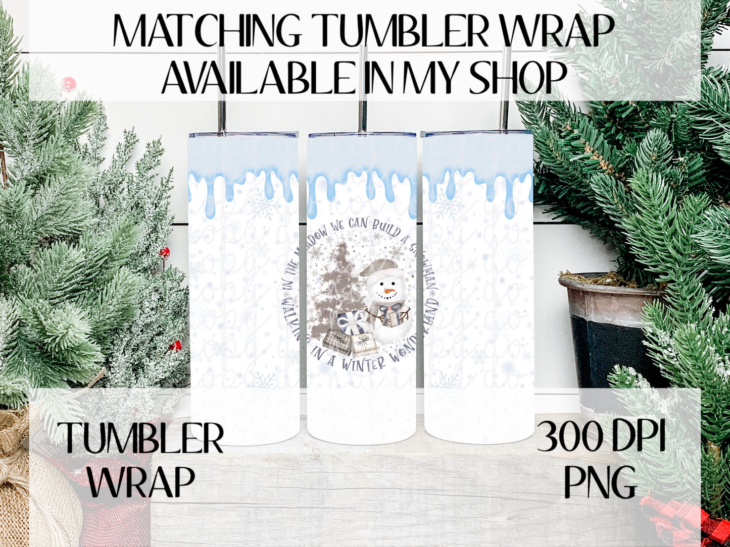 In The Meadow Winter Wonderland Geometric Wrap