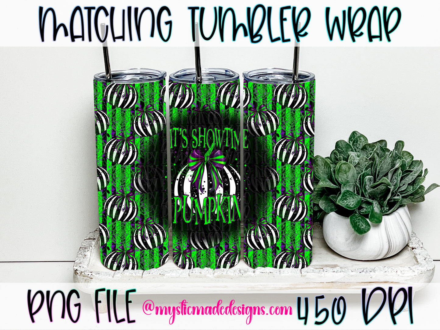 It's Showtime Pumpkin Geometric Wrap