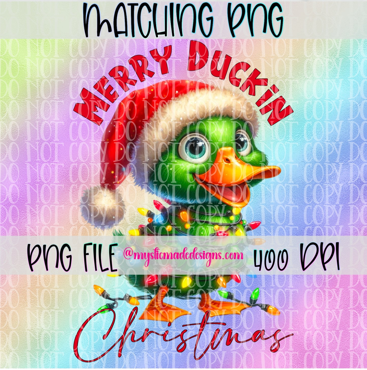 Merry Duckin Christmas TRANSPARENT 16oz Wrap