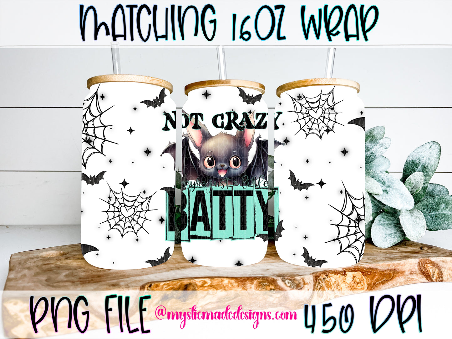 Not Crazy Maybe Just A Little Batty Geometric Wrap