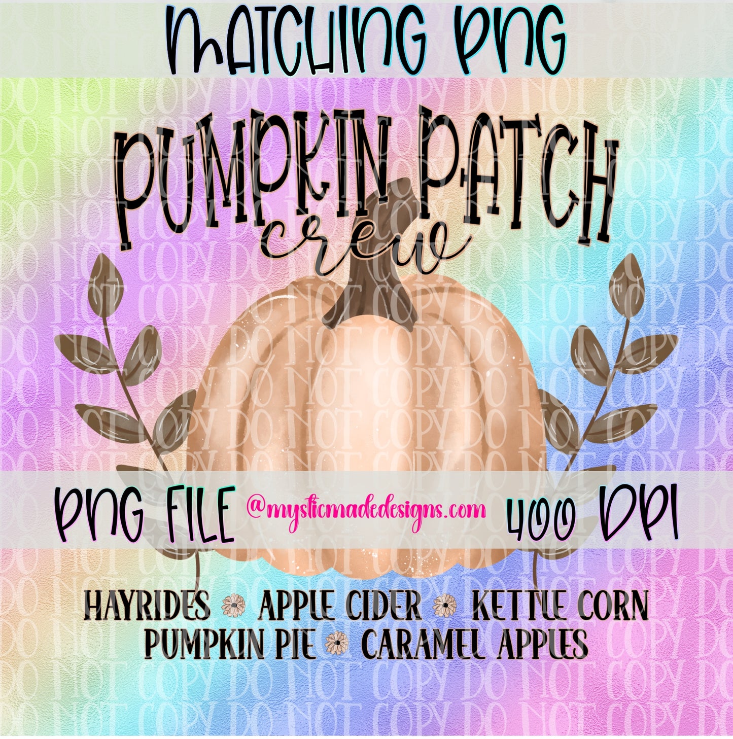 Pumpkin Patch Crew TRANSPARENT 16oz Wrap