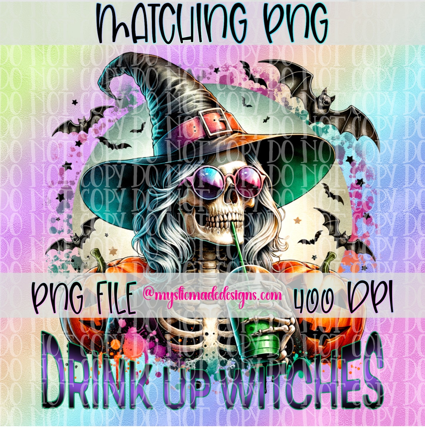 Drink Up Witches TRANSPARENT 16oz Wrap