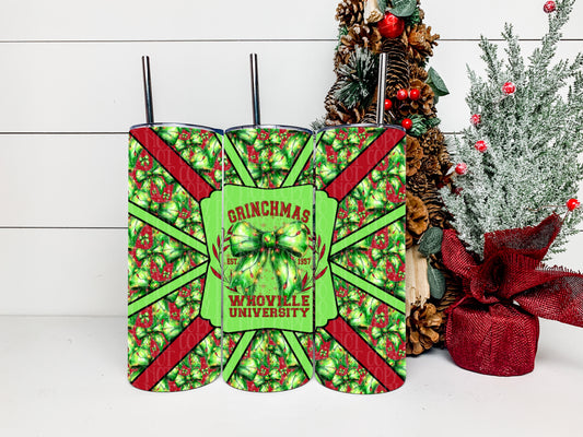 Grinchmas Whoville University Geometric Wrap