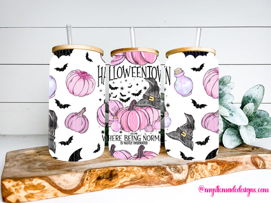 Halloweentown Where Being Normal Is Vastly Overrated TRANSPARENT 16oz Wrap