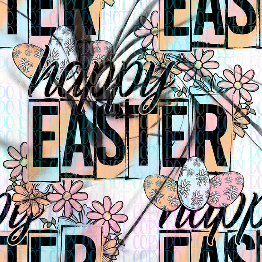 Happy Easter TRANSPARENT Seamless