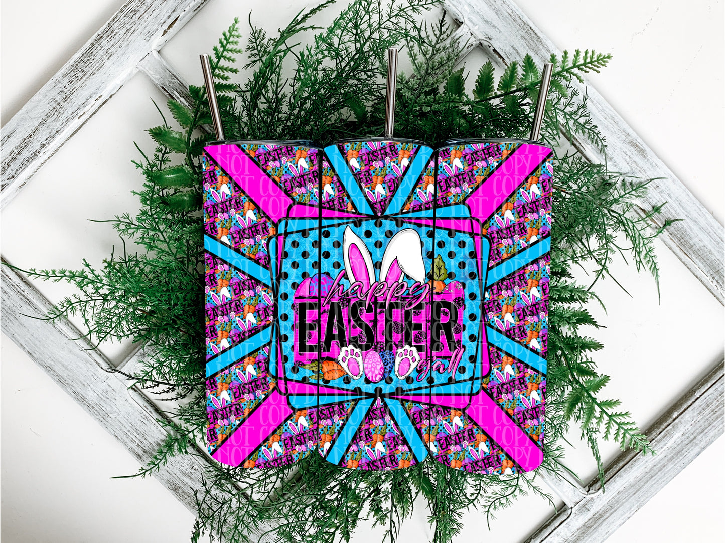 Happy Easter Y'all Geometric Wrap