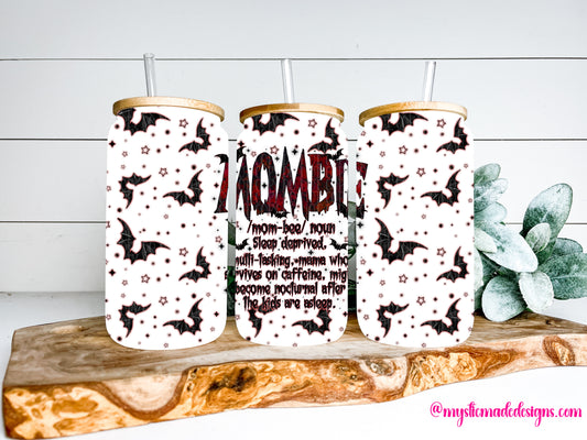 Mombie Caffeine TRANSPARENT 16oz Wrap