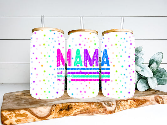 Mama Loved Selfless Hardworking Protective TRANSPARENT 16oz Wrap