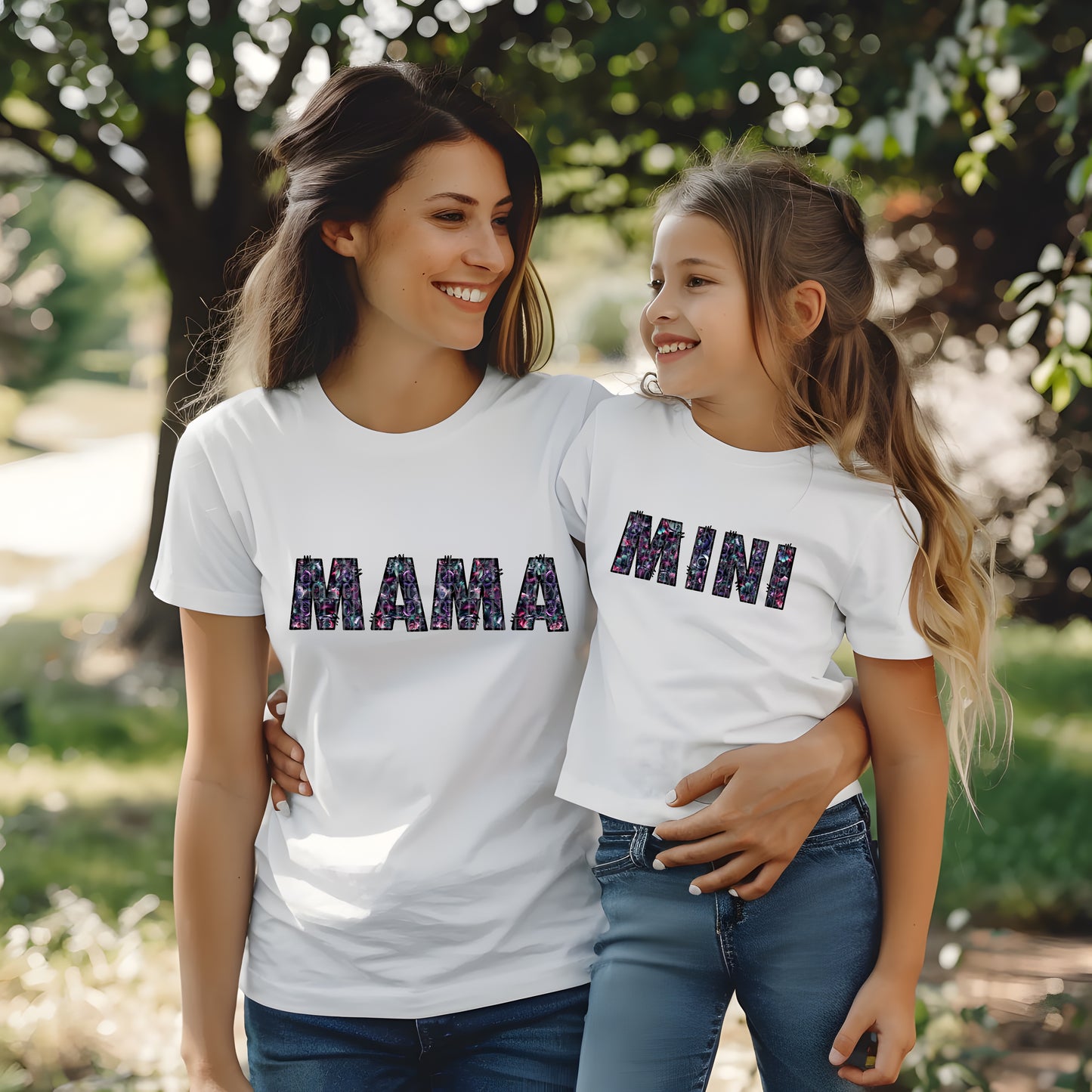 Mama & Mini - Dark Goth Floral