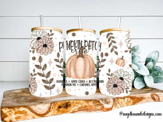 Pumpkin Patch Crew TRANSPARENT 16oz Wrap