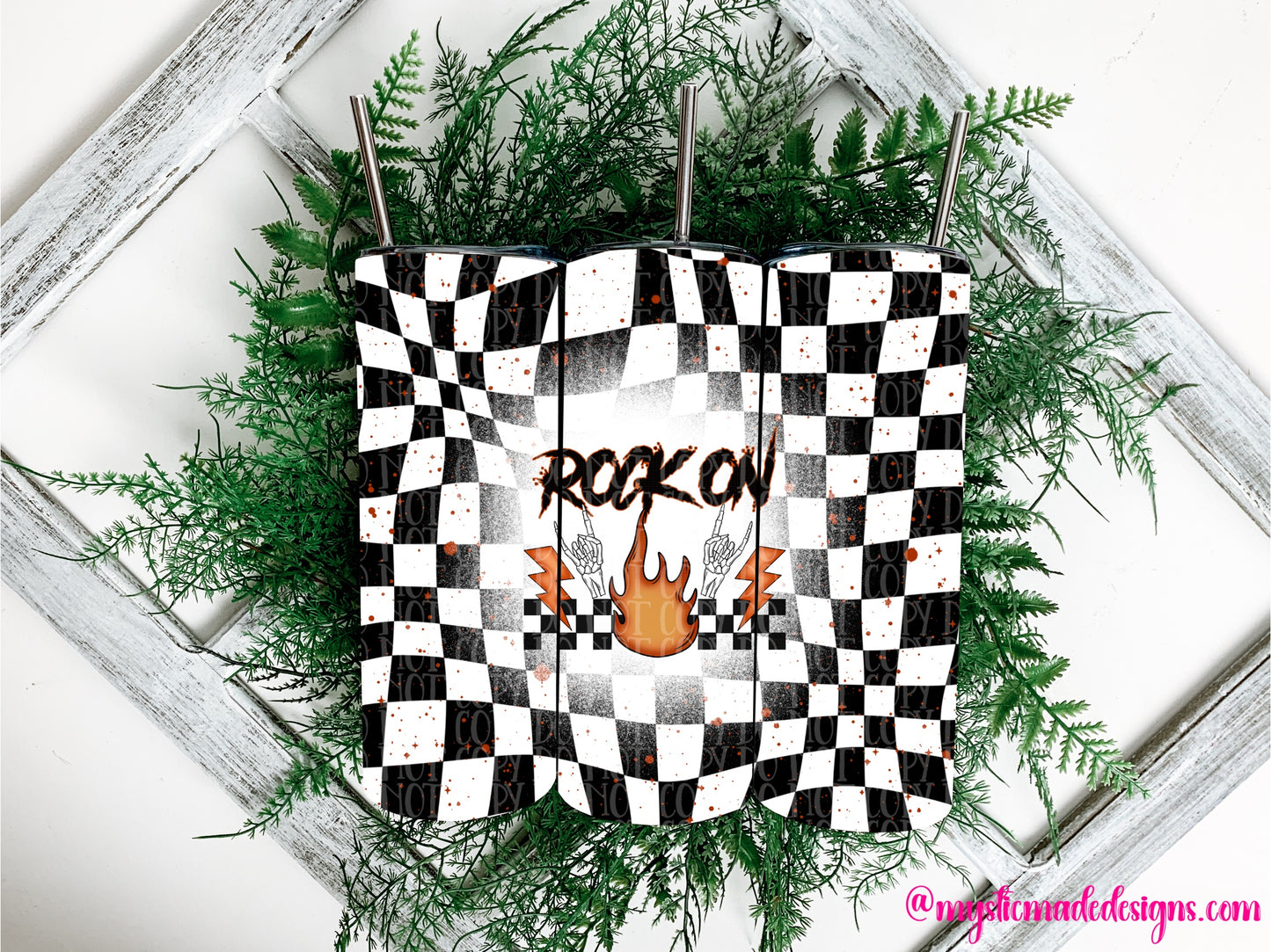 Rock On Wavy Checkered TRANSPARENT Wrap