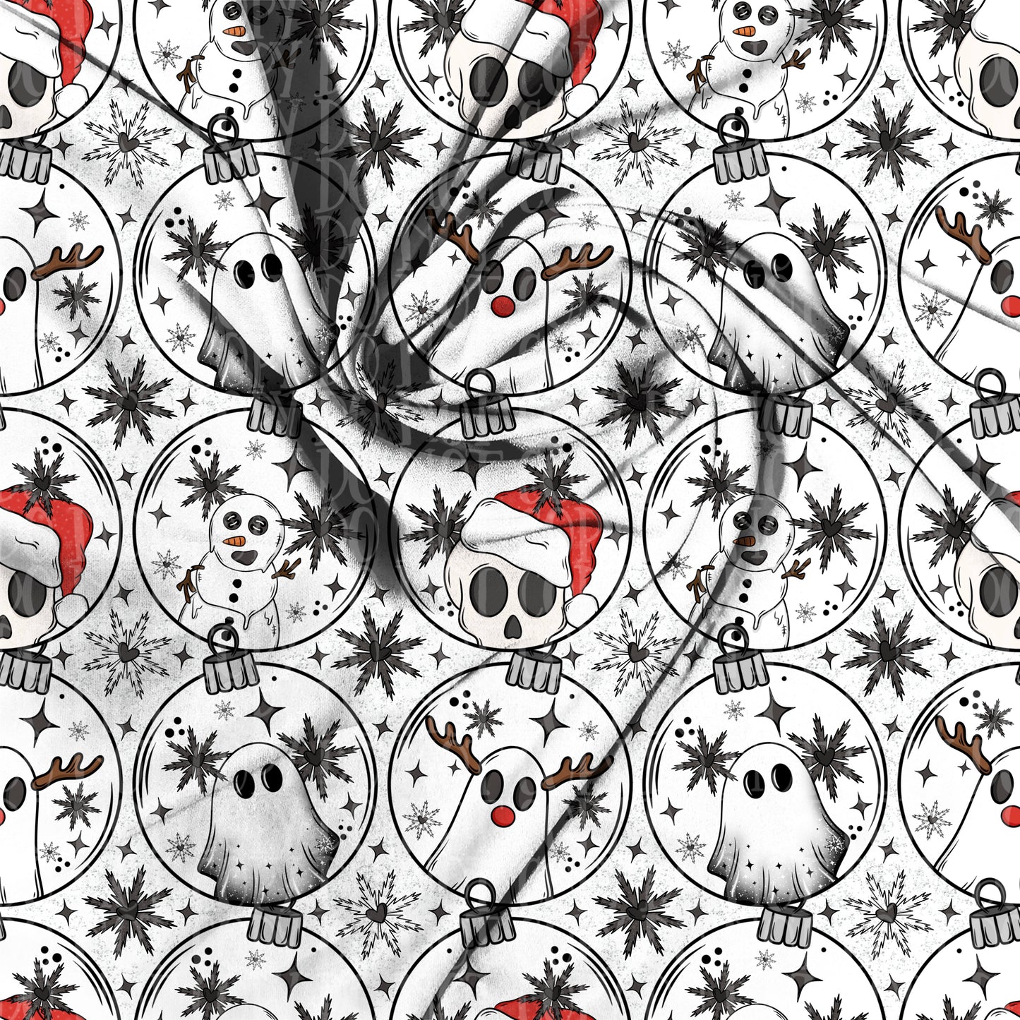 Spooky Christmas Ornament Seamless