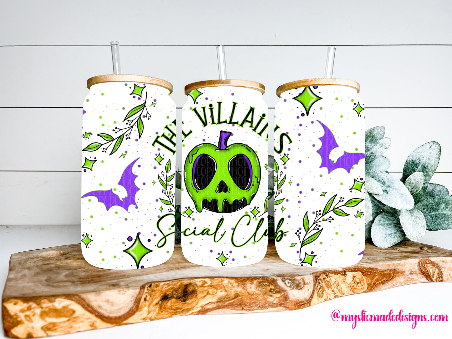 The Villains Social Club TRANSPARENT 16oz Wrap