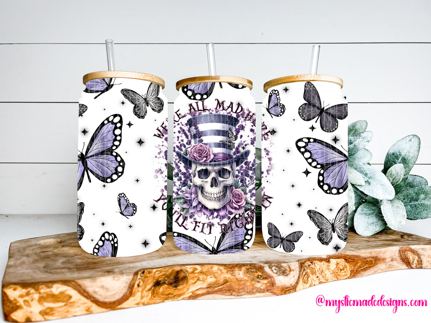 We're All Mad Here You'll Fit Right In TRANSPARENT 16oz Wrap