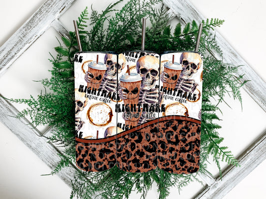 Nightmare Before Coffee Leopard Wave Wrap