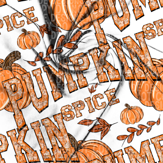 Pumpkin Spice TRANSPARENT Seamless