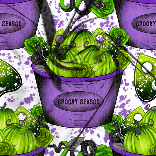 Spooky Season Bucket TRANSPARENT Seamless