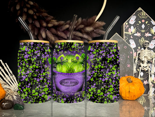 Spooky Season Bucket TRANSPARENT 16oz Wrap