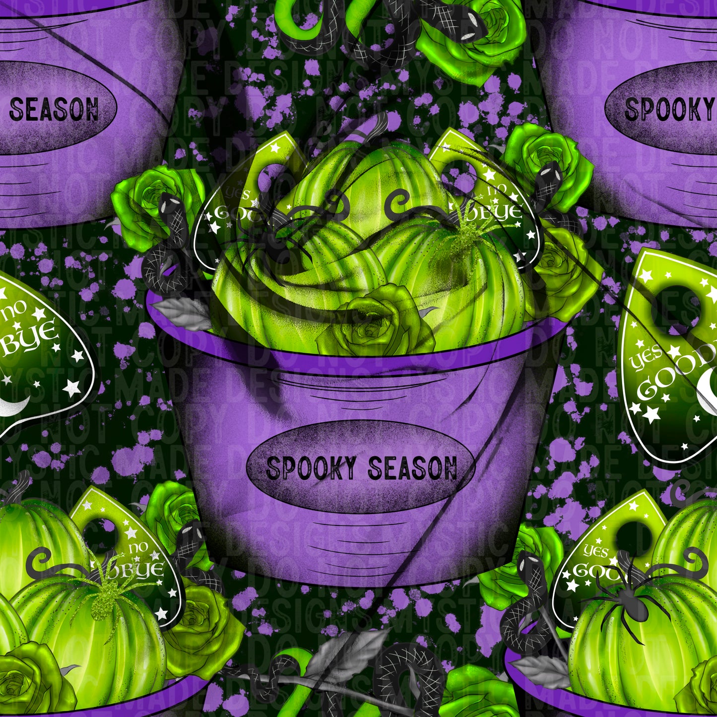 Spooky Season Bucket Seamless