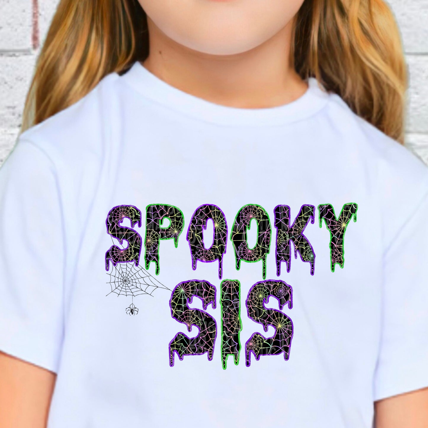 Spooky Sis Faux Embroidery PNG