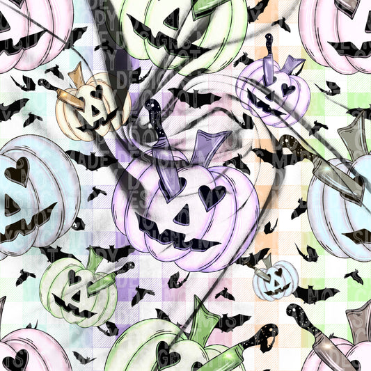 Stabby Pumpkin TRANSPARENT Seamless