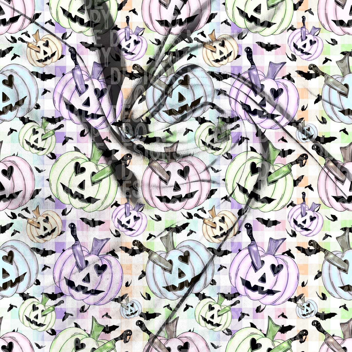 Stabby Pumpkin TRANSPARENT Seamless