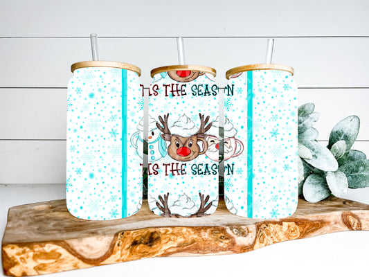 Tis The Season Christmas Mug TRANSPARENT 16oz Wrap