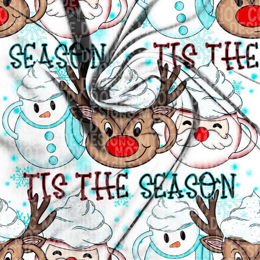 Tis The Season Christmas Mug TRANSPARENT Seamless