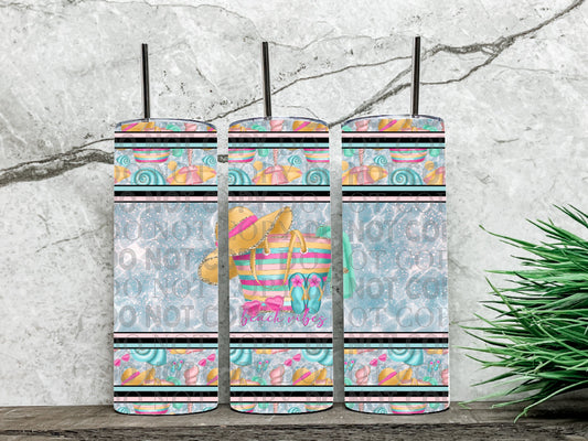 Beach Vibes Tumbler Wrap PNG